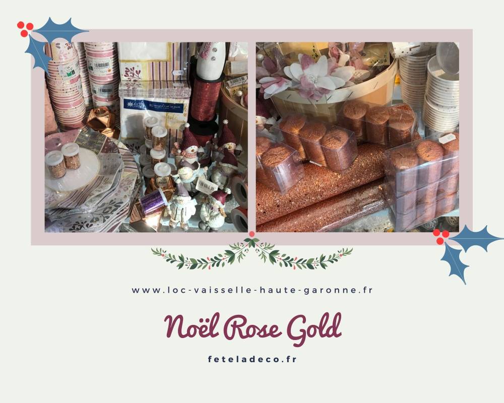 décoration noel rose